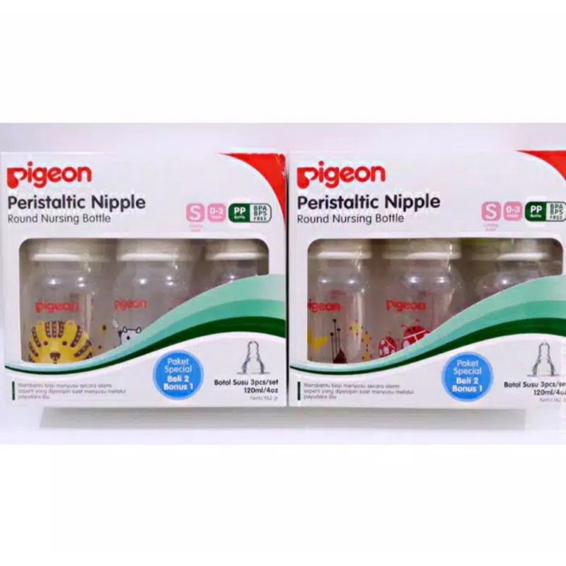 Pigeon Botol Susu PP RP 120ml Animal BUY 2 GET 1