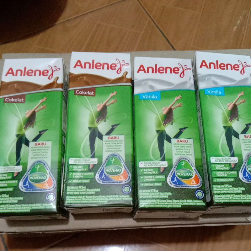 Anlene susu UHT 175ml Coklat & Vanila