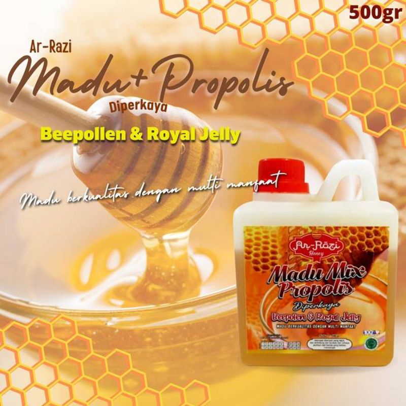 

Ar-Razi madu + propolis plus bee pollen dan royal jelly