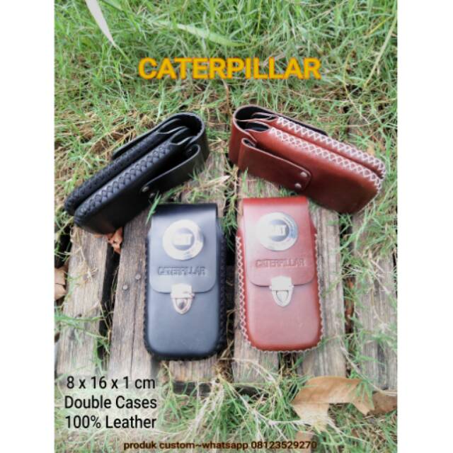 Casing HP kulit asli CATERPILLAR doble