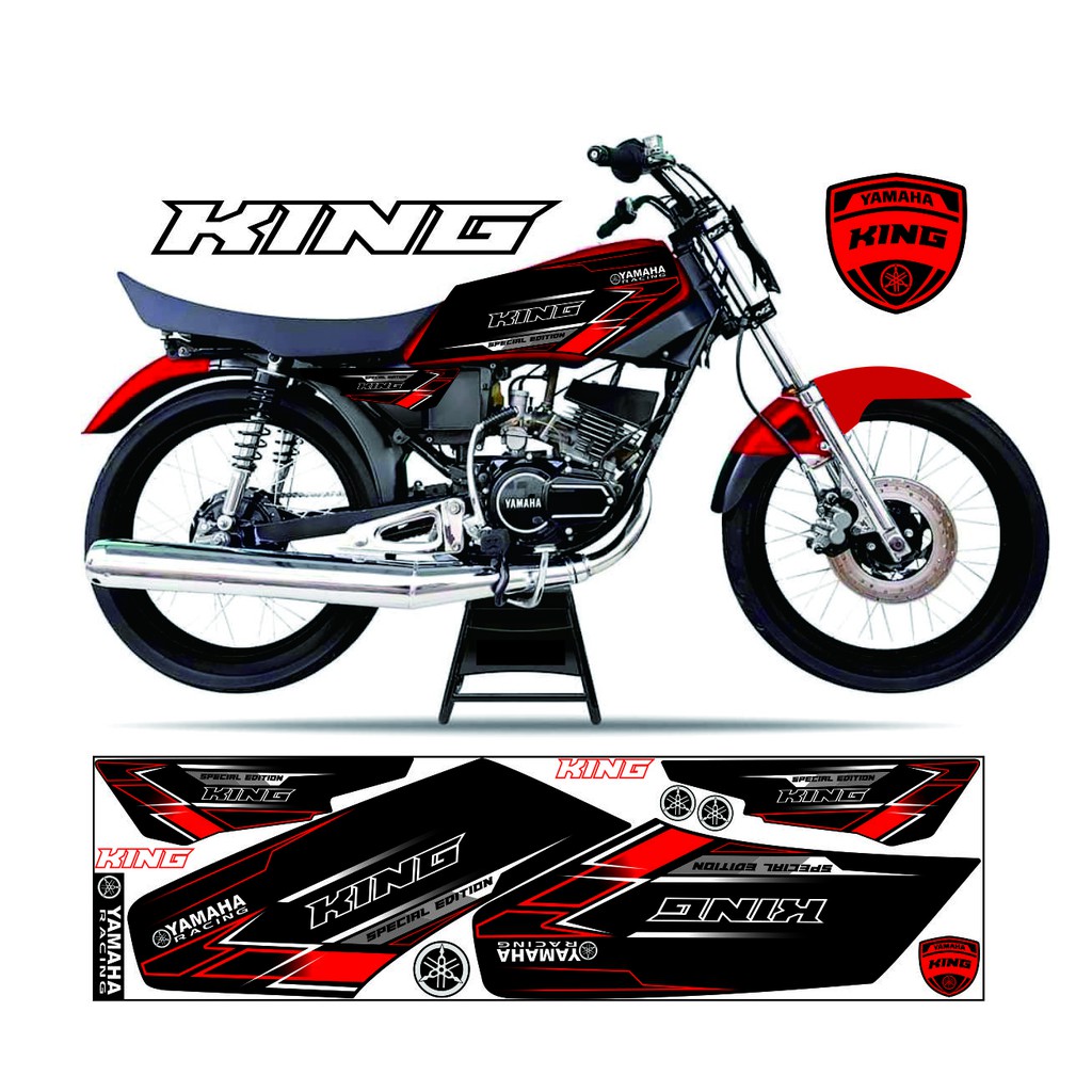 STICKER MOTOR VARIASI RX KING STRIPING MOTOR CUSTOM LIS SIMPLE MOTIF RX KING STILE