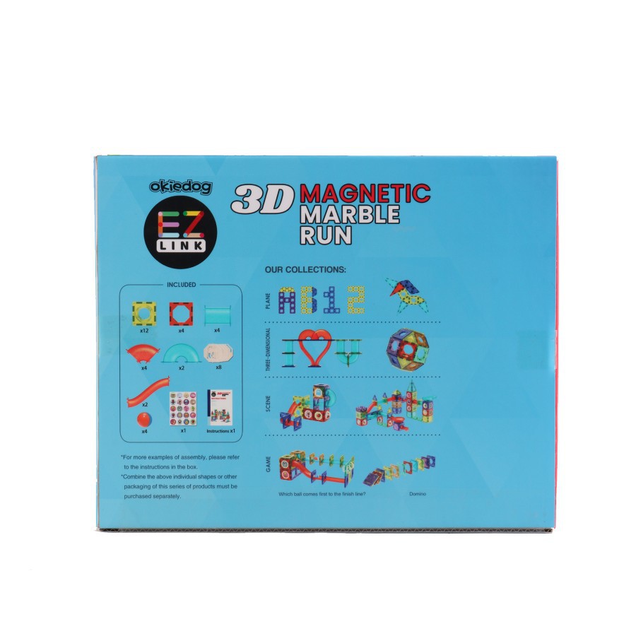 Okiedog EZLink 3D Magnetic Marble Run 40PCS