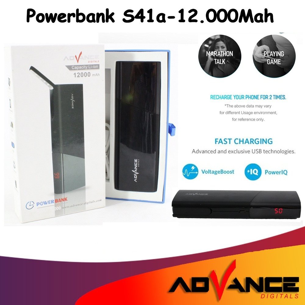 CUCI GUDANG !!! Powerbank Advance 12000 MAh S41A