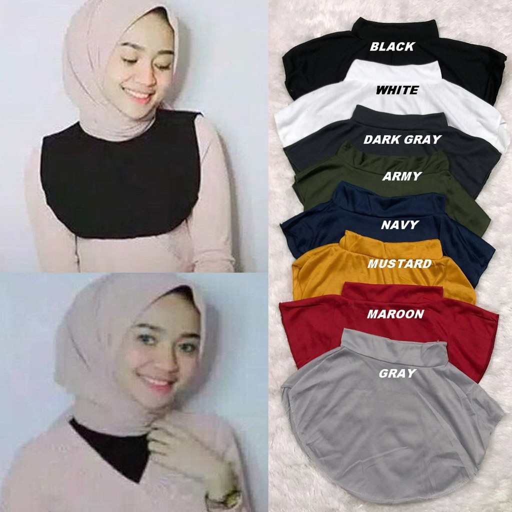 [Beli 3 Free Pentul] Manset Leher Bahan Kaos Dalaman Hijab Ready Makassar Murah
