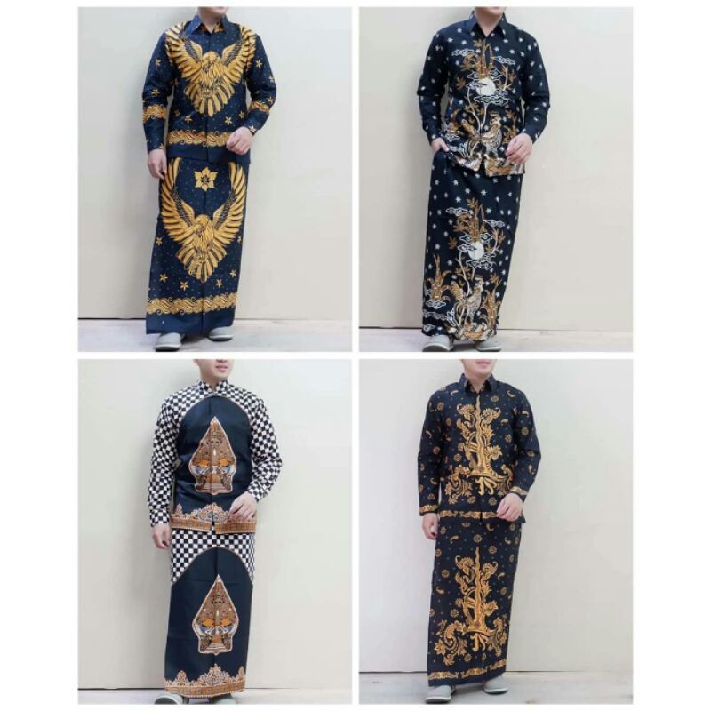 Setelan sarung batik pria setelan kemeja batik pria setelan pria 03