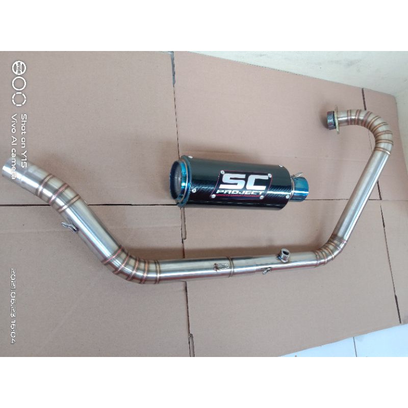 Knalpot SC project fullsystem Ninja 250mono Ninja 250SL R15 CBR 150r