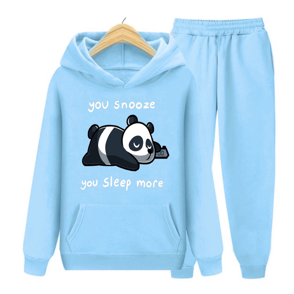 YMF - Setelan Sweater Hoodie Panda Sleep Snooze | Anak-Remaja ( SET Hoodie - Sleep Snooze )®