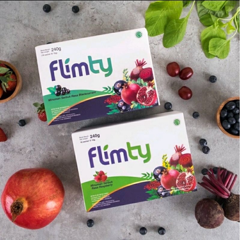 

Flimty Fiber | Detox | Antidioksidan rasa Blackcurrant/Raspberry - 1box isi 16 sachet