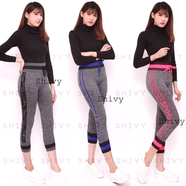 BARU!! LEGGING 7/8 MISTY KOMBINASI TALI LEGGING OLAHRAGA LEGGING WANITA SPORT MURAH IMPORT