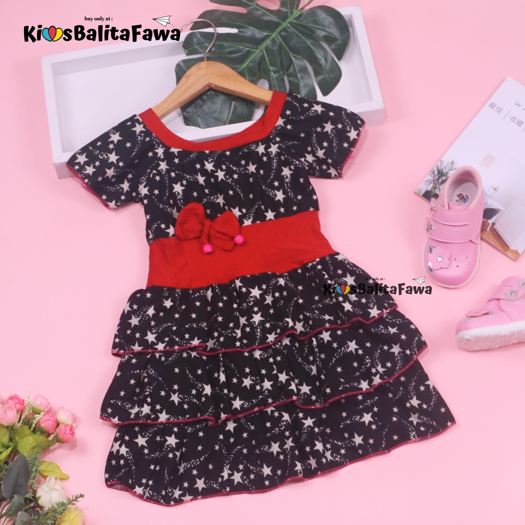 Dress Nayla uk Bayi - 5 Tahun / Dress Baby Murah Baju Bayi Perempuan Cewek Dres Kado Anak Princess