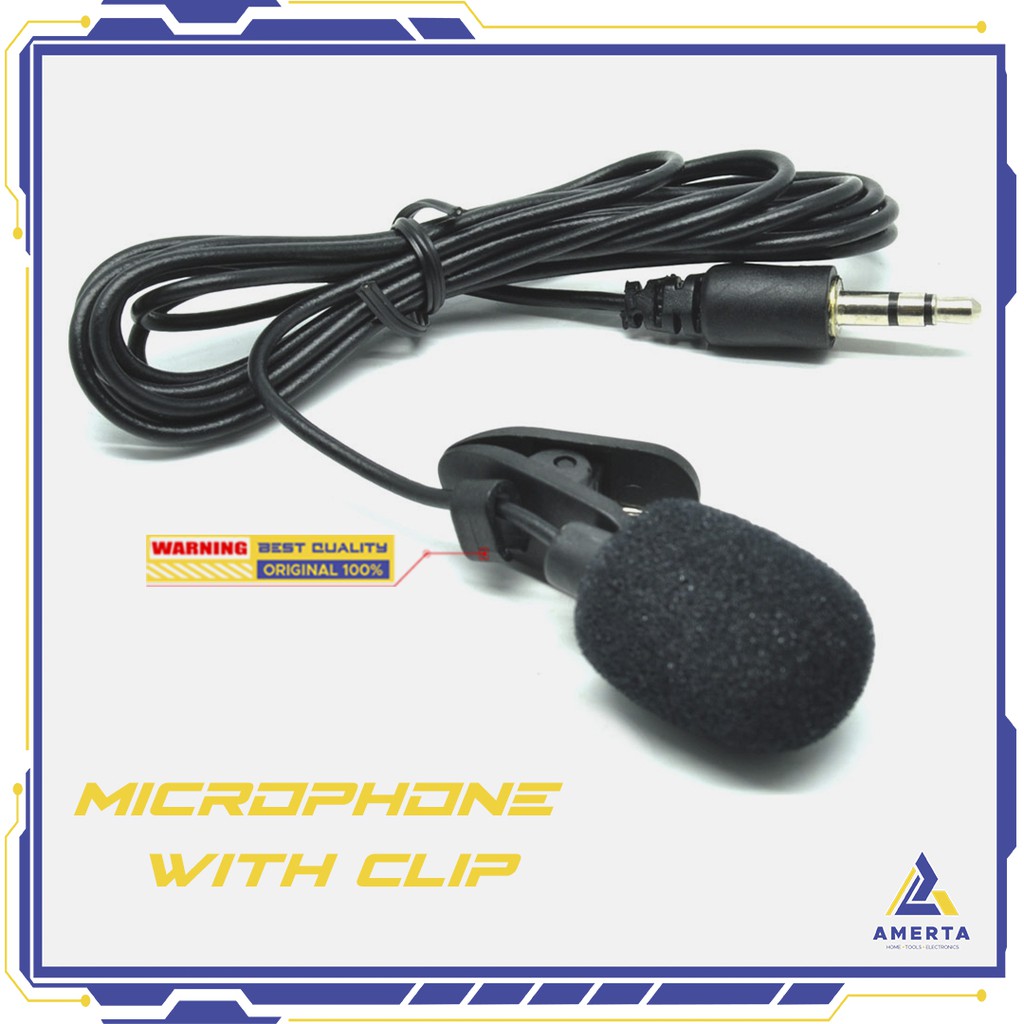 3.5mm Microphone with Clip for Smartphone / Laptop / Tablet PC