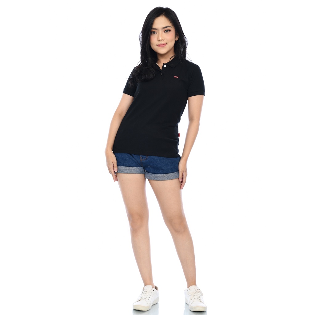 Kaos Kerah Levis | Kaos Cewek | Black