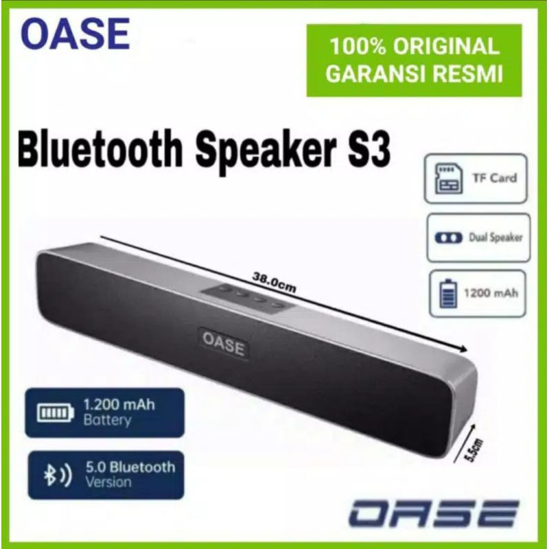 Olike OBS 300 Speaker Soundbar bluetooth 5.0 OLIKE OBS-300 OASE S3 - Bluetooth speaker OLIKE OBS-300 OASE S3 Speaker bluetooth wireless OASE S3 / OLIKE OBS- 300 Soundbar Stereo Multi Fungsi - Original