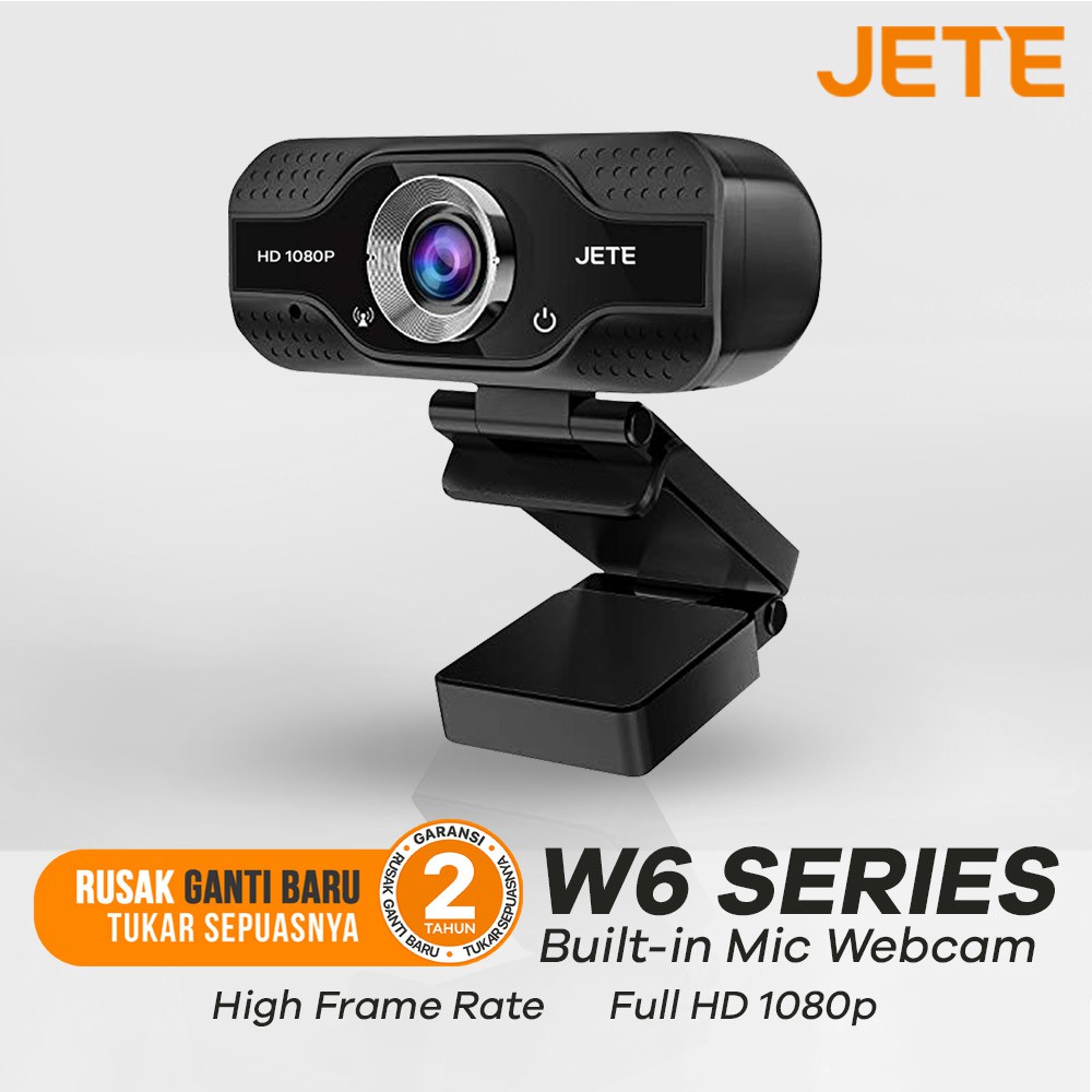 Webcam 1080p Full HD JETE W6 - Garansi Resmi 1 Tahun