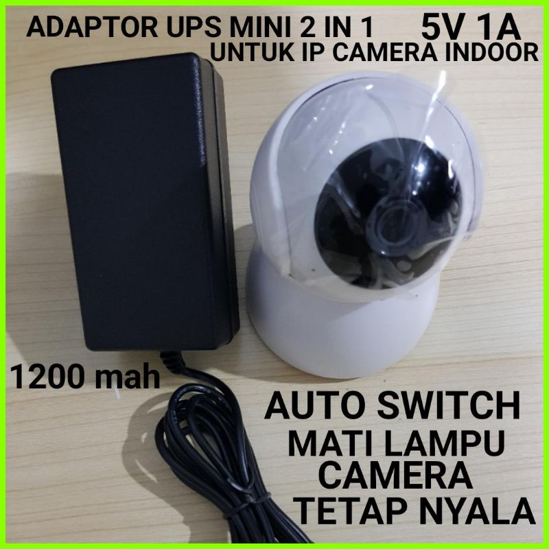 ADAPTOR UPS MINI 2 IN 1 / 5V 1A 1200mah for Ip Camera Indoor serbaguna