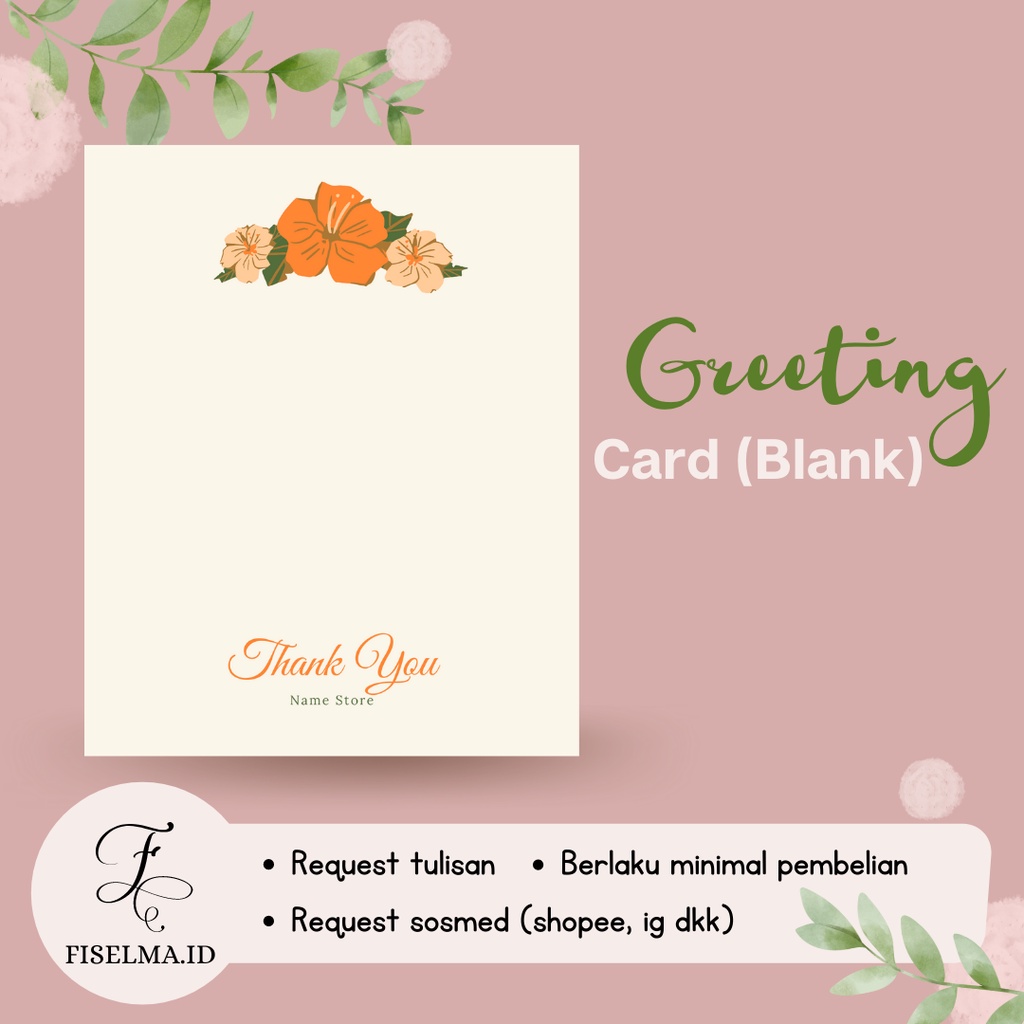 Jual Kartu Ucapan/ Greeting Card (Blank) | Shopee Indonesia