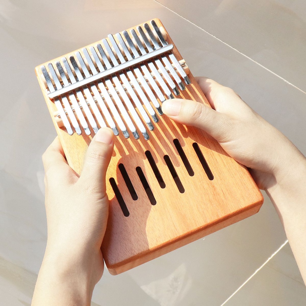 Alat Musik Kalimba Mini 17 Tuts Bahan Kayu Mahoni