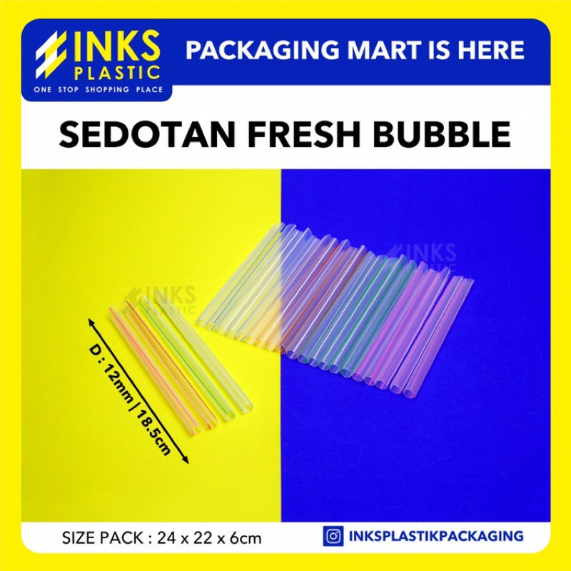 Sedotan Fresh Bubble 130 Pcs