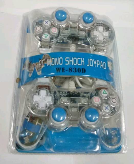 Joystick Double Transparan Gamepad USB-Joystick Komputer