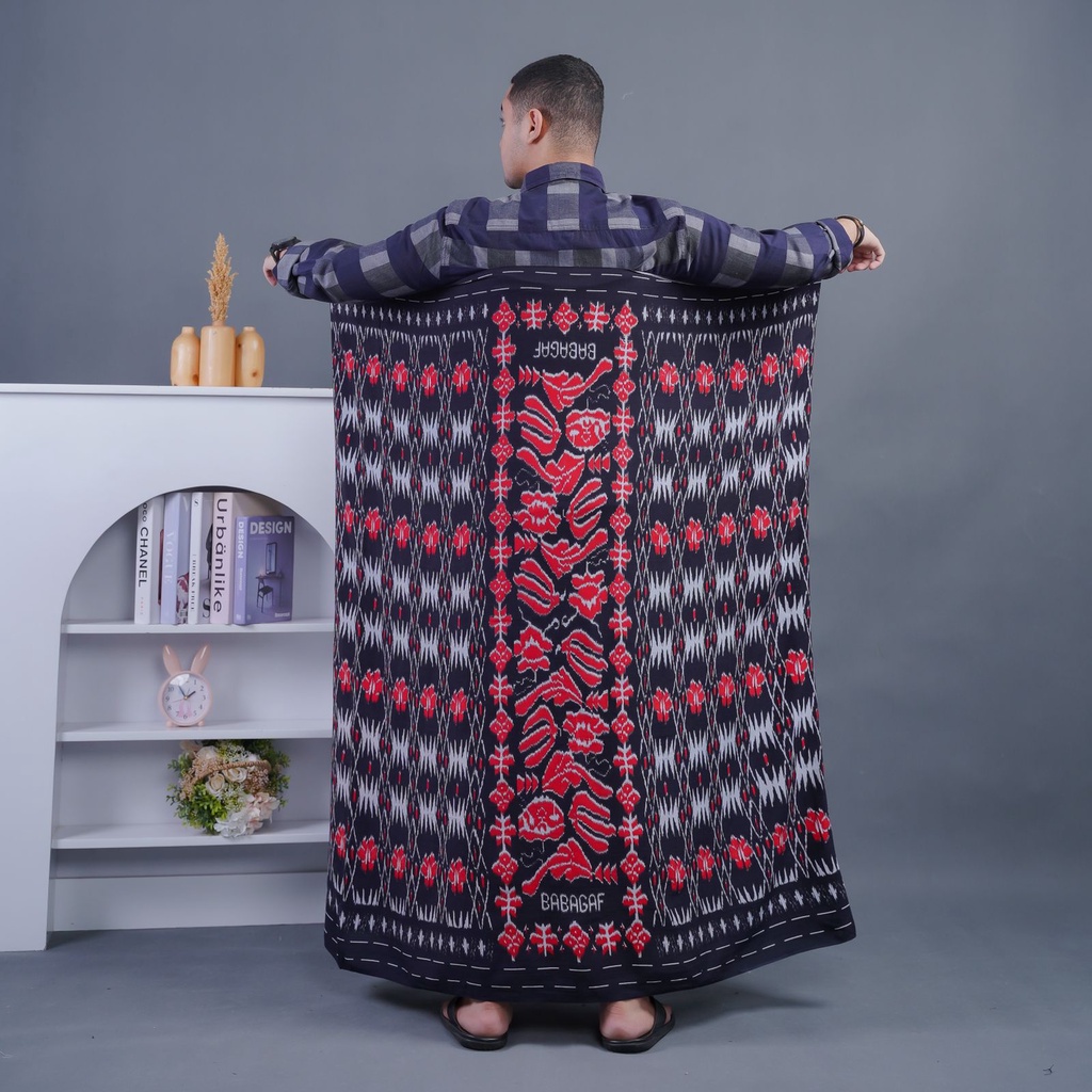 Sarung Goyor Print Super Babagaf Motif D Sarung Rayon Printing Pria Dewasa Fashion Muslim Sarung Santri