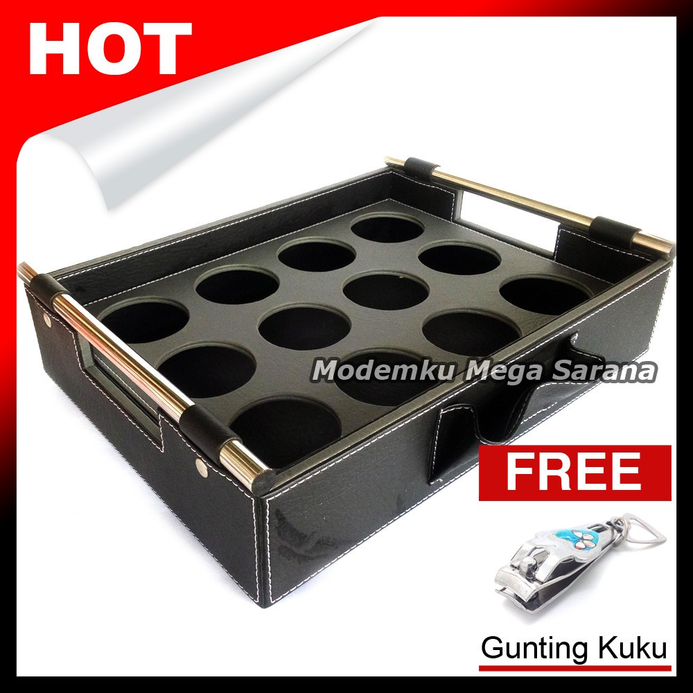 Jual Tatakan Tempat Aqua Air Mineral Dari Vinyl Hitam 12 Lubang Free Gunting Kuku 9733