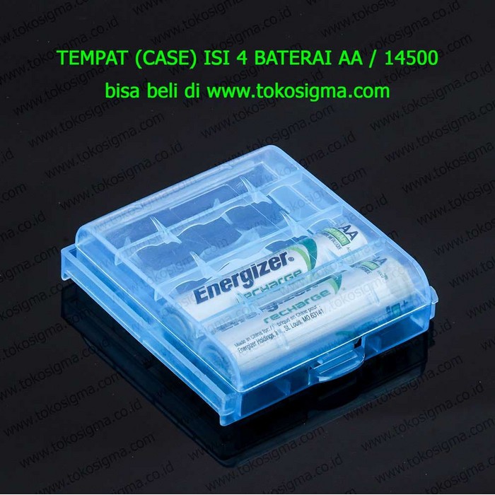 KOTAK PENYIMPANAN BATERE AA (BATTERY CASE) muatan 4 pcs