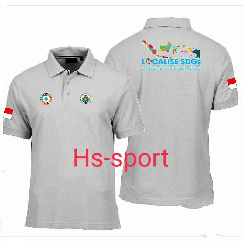 Poloshirt / Kaos Kerah Polo / baju kerah Kemendes sdgs desa Terbaru Bisa Custom Desain Sendiri