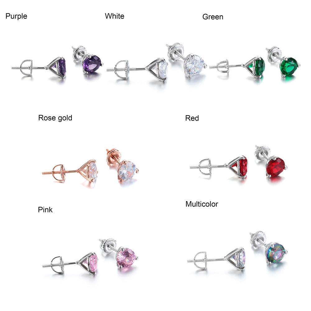 Preva Anting Cabang Tiga Fashion Tindik Shiny Wedding Engagement Multicolor Zircon Aquamarine