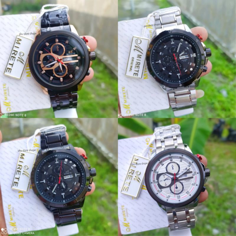 JAM SPORTY MIRETE 1855 PREMIUM FITUR TANGGAL HARI AKTIF