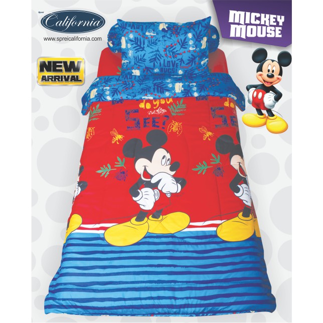 TERBARU Bedcover California 120 x 200 Mickey single size