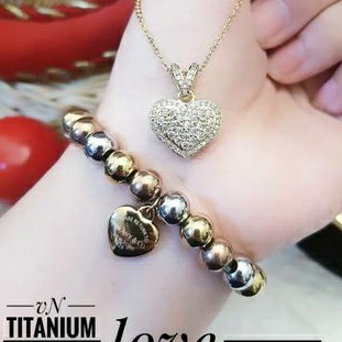 Titanium Set Gelang Dan Kalung Wanita 237