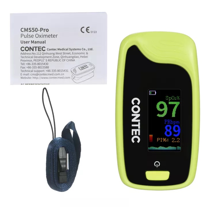 Pengukur Saturasi Oxigen Pulse Oximeter Contec Fingertip CMS50-Pro