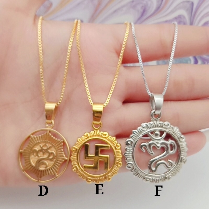 Kalung titanium omkara swastika impor terbaru