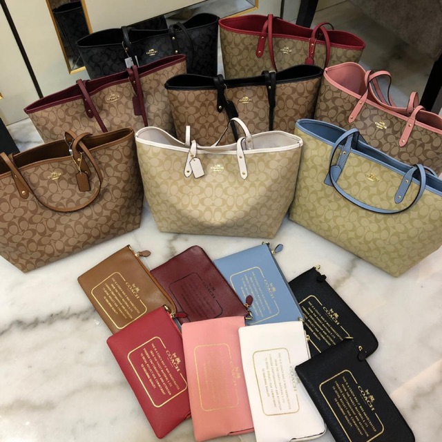 Coach Rivisible Tote Hobo Signature