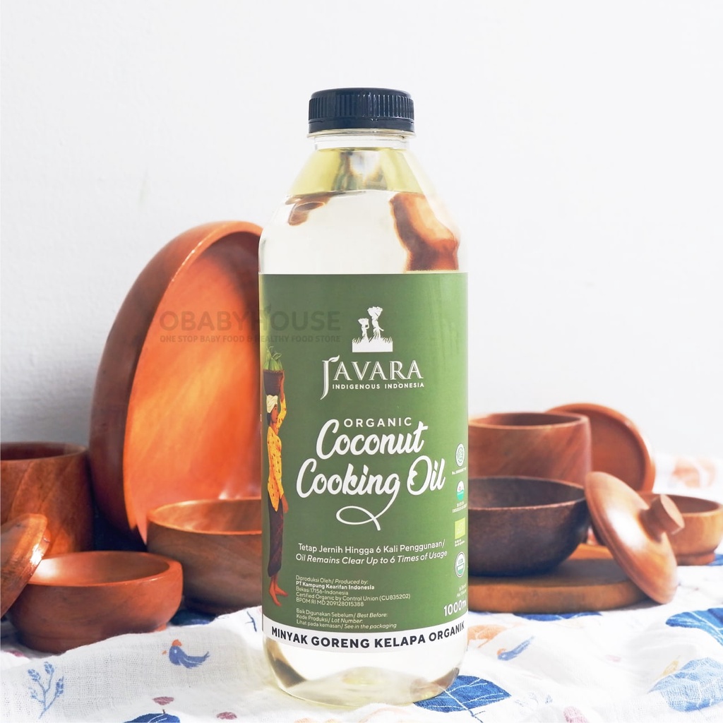 Javara Organic Coconut Cooking Oil Aroma Free 1000 ml