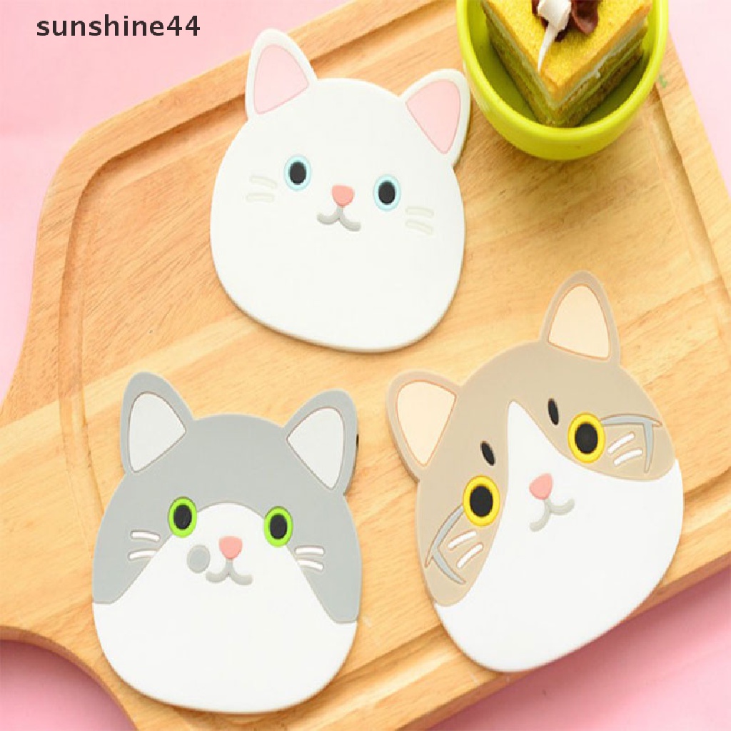 Sunshine 1Pc Alas Piring Bentuk Awan Bahan Silikon Food Grade Anti Air Untuk Anak