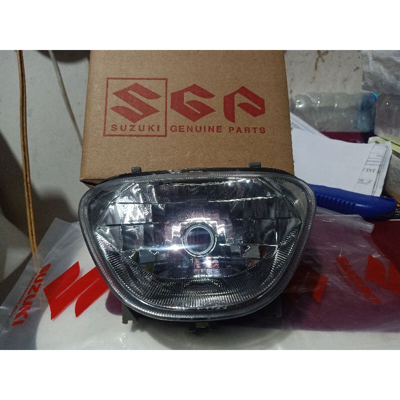 REFLEKTOR KACA LAMPU DEPAN HEADLAMP SUZUKI SHOGUN R 110 ORIGINAL SGP