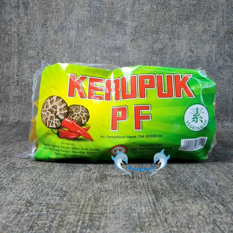 

Kerupuk PF Asli Medan JAMUR Vegetarian 500gr