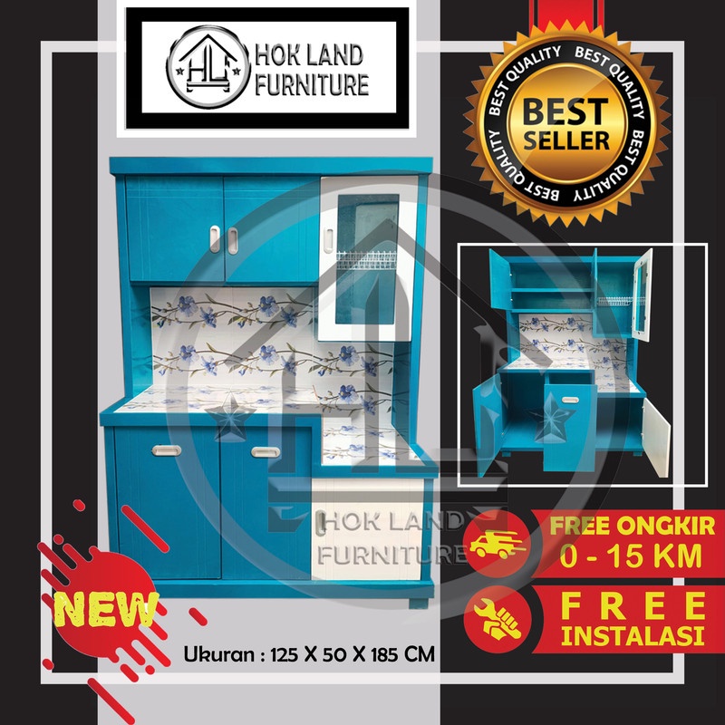 Lemari sayur 3 pintu lemari rak piring dapur minimalis / Lemari Sayur 3Pintu Kayu Multiplek / LS24