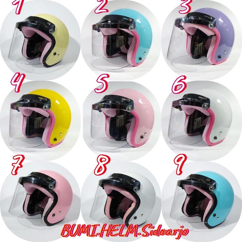HELM SADA ROSA KACA DATAR CLEAR DAN SMOKE MURAH