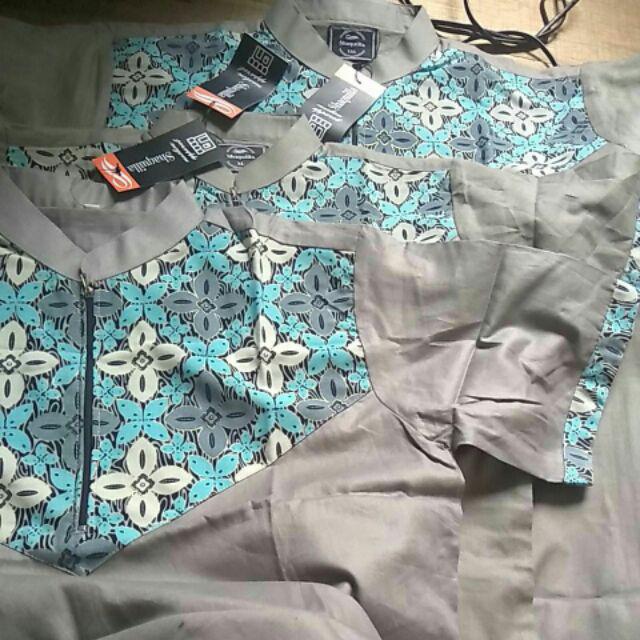 Koko Batik Katun Abu-abu