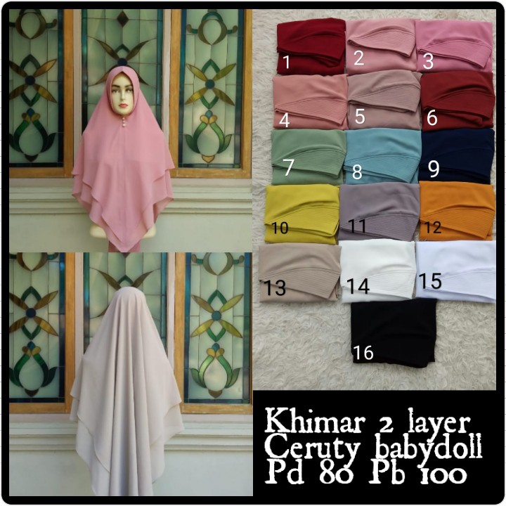 JILBAB CERUTY / KHIMAR CERUTY 2 LAYER