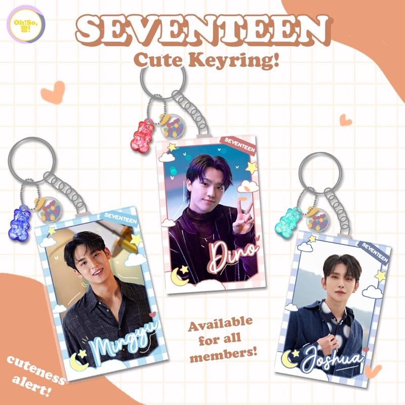 SEVENTEEN KEYRING KEYCHAIN GANCI GANTUNGAN ACRYLIC KUNCI VOL.2 CARAT SVT