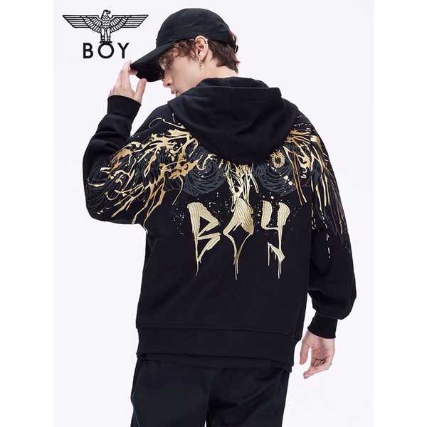 BOY02 SWEATER HOODIE ZIPPER BOY LONDON PRIA WANITA ASIA EROPA BOY02