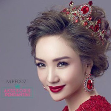 [BISA COD] MAHKOTA PENGANTIN HIASAN RAMBUT AKSESORIS WEDDING MPE007