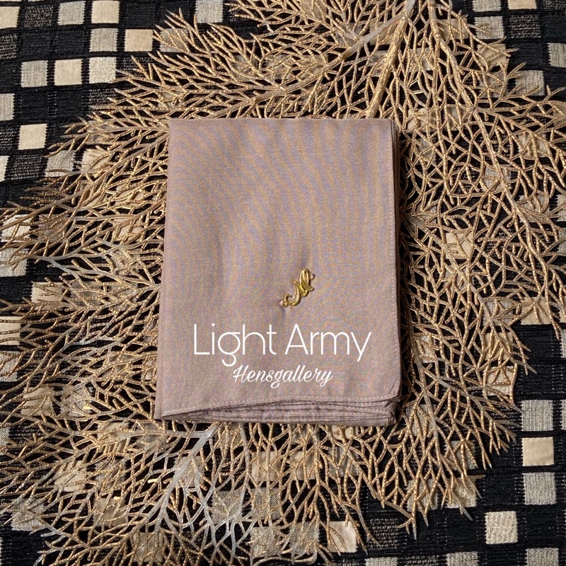 Part 1 Mylady Hijab Plain Voal Ultrafine by Myladyhijab dark mustard silver broken white optic white-LIGHT ARMY