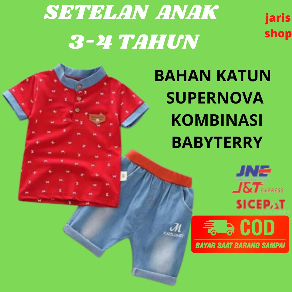 Bju Baju Ank Laki Laki Setelan Anak Cowok Import Korea Set Anak Import laki laki 2 3  4  Tahun  A88