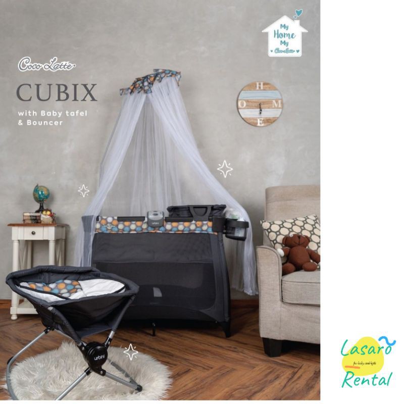 box bayi cocolatte cubix dengan kelambu sewa perbulan
