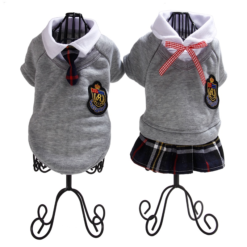 Baju Kucing/Anjing Pet School Uniform/Pakaian Kucing