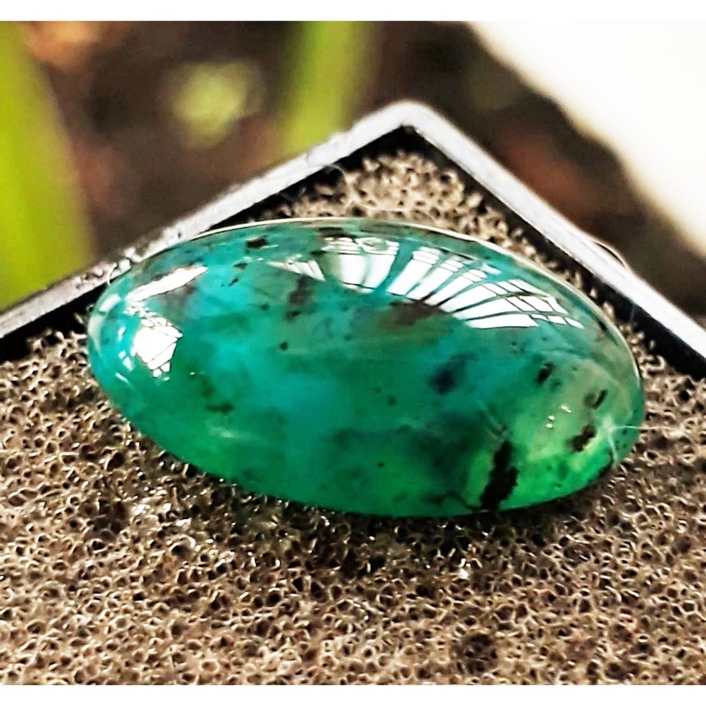 BACAN DOKO batu akik natural bacan doko majiko totol super kristal size 14,5mm